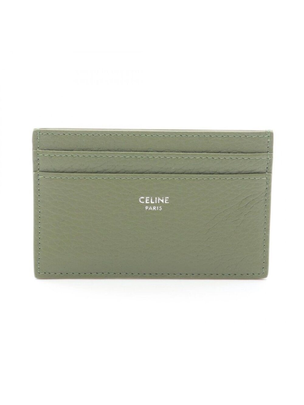 Celine Card Case Holder Light Khaki Leather - Picture 1 of 4